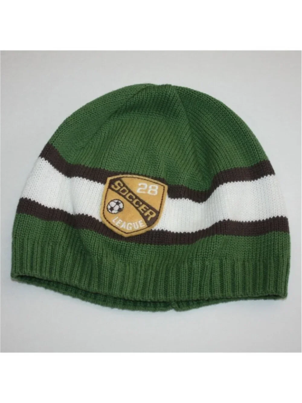 Gymboree Soccer Star Boy's League Sweater Beanie Hat in Green and Child size 5-7